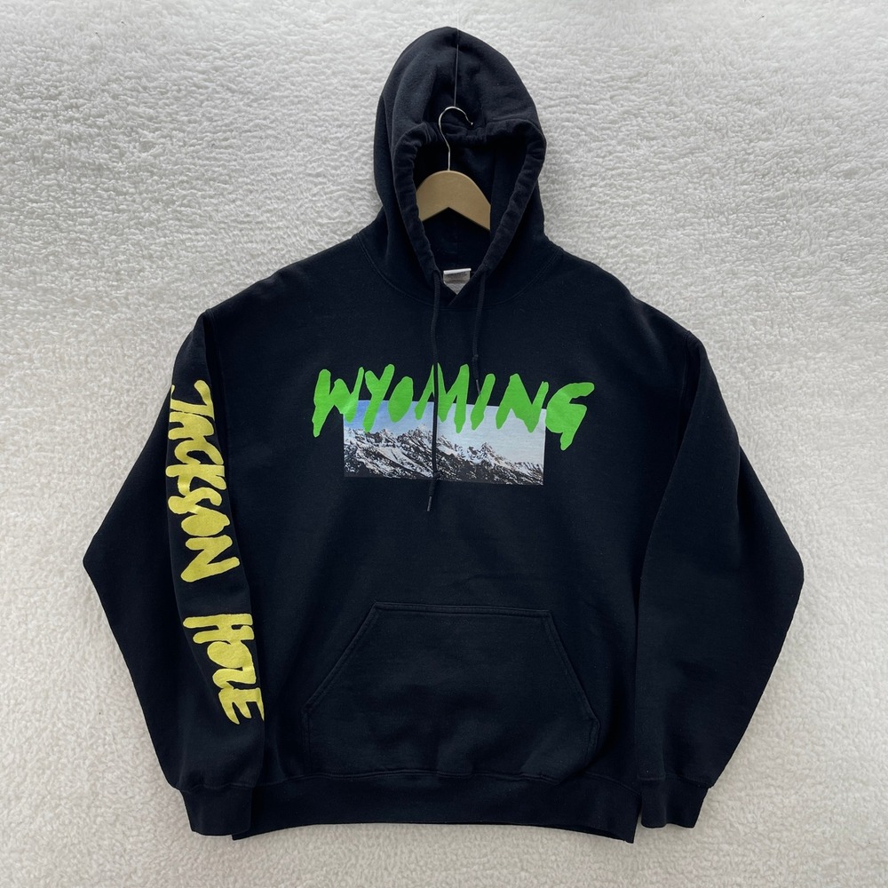 Kanye West Hoodie Mens L Black Wyoming Album Listening Party Jackson Hole 2018